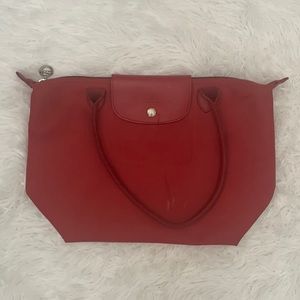 Longchamp Le Pilage Medium Red Tote Bag